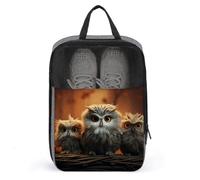Borsa per scarpe da viaggio, con stampa di gufi, organizer portatile da utilizzare per viaggi e per riporre tutti i giorni, stile, taglia unica, moderno