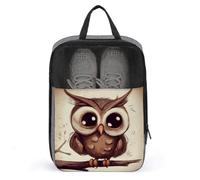 Borsa per scarpe da viaggio, con stampa di gufi, organizer portatile da utilizzare per viaggi e per riporre tutti i giorni, stile, taglia unica, moderno