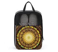 Borsa per scarpe da viaggio con stampa divertente, Borsa per scarpe con motivo Chakra del terzo occhio con cerniera e manici, Borsa per scarpe grande portatile traspirante e impermeabile Borsa organi