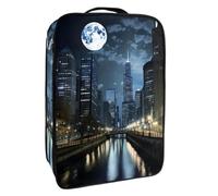 Borsa per scarpe da viaggio,custodia per scarpe portatile impermeabile,architettura città caduta luna