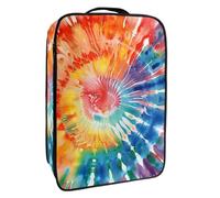 Borsa per scarpe da viaggio,custodia per scarpe portatile impermeabile,arcobaleno di turbinio colorato legato