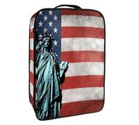 Borsa per scarpe da viaggio,custodia per scarpe portatile impermeabile,Bandiera americana Statua della Libertà