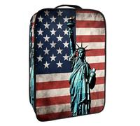 Borsa per scarpe da viaggio,custodia per scarpe portatile impermeabile,Bandiera americana Statua della Libertà