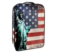 Borsa per scarpe da viaggio,custodia per scarpe portatile impermeabile,Bandiera americana Statua della Libertà