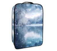 Borsa per scarpe da viaggio,custodia per scarpe portatile impermeabile,bellissimo paesaggio di neve bianca