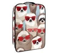 Borsa per scarpe da viaggio,custodia per scarpe portatile impermeabile,Bradipo del fumetto con gli occhiali