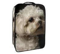 Borsa per scarpe da viaggio,custodia per scarpe portatile impermeabile,Cane bianco carino Bichon Frise