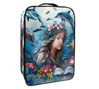 Borsa per scarpe da viaggio,custodia per scarpe portatile impermeabile,corallo sottomarino sirena delfino