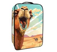 Borsa per scarpe da viaggio,custodia per scarpe portatile impermeabile,deserto del cammello divertente del fumetto