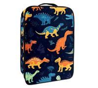 Borsa per scarpe da viaggio,custodia per scarpe portatile impermeabile,dinosauri colorati dei cartoni animati