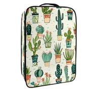 Borsa per scarpe da viaggio,custodia per scarpe portatile impermeabile,doodle colorato fiori cactus
