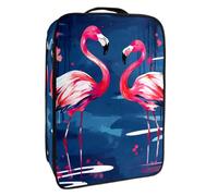 Borsa per scarpe da viaggio,custodia per scarpe portatile impermeabile,Flamingo strisce fiori rosa
