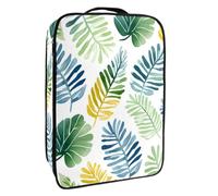 Borsa per scarpe da viaggio,custodia per scarpe portatile impermeabile,Foglie di palme verdi tropicali