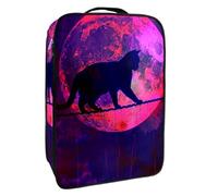Borsa per scarpe da viaggio,custodia per scarpe portatile impermeabile,Gatto piove notte di luna piena
