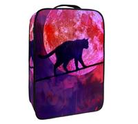 Borsa per scarpe da viaggio,custodia per scarpe portatile impermeabile,Gatto piove notte di luna piena