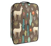 Borsa per scarpe da viaggio,custodia per scarpe portatile impermeabile,i lama dei cartoni animati piantano fiori