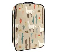 Borsa per scarpe da viaggio,custodia per scarpe portatile impermeabile,i lama dei cartoni animati piantano fiori