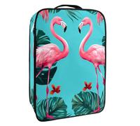 Borsa per scarpe da viaggio,custodia per scarpe portatile impermeabile,Il fenicottero lascia lo stile hawaiano tropicale