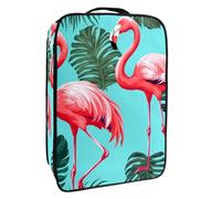 Borsa per scarpe da viaggio,custodia per scarpe portatile impermeabile,Il fenicottero lascia lo stile hawaiano tropicale