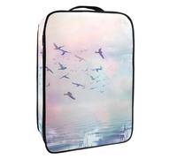 Borsa per scarpe da viaggio,custodia per scarpe portatile impermeabile,Il gabbiano bianco si rannuvola l'oceano