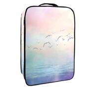 Borsa per scarpe da viaggio,custodia per scarpe portatile impermeabile,Il gabbiano bianco si rannuvola l'oceano