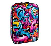 Borsa per scarpe da viaggio,custodia per scarpe portatile impermeabile,Illustrazione colorata del mostro di arte dei graffiti