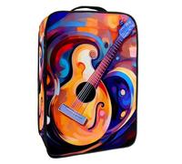 Borsa per scarpe da viaggio,custodia per scarpe portatile impermeabile,la musica di arte astratta nota la chitarra