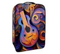 Borsa per scarpe da viaggio,custodia per scarpe portatile impermeabile,la musica di arte astratta nota la chitarra