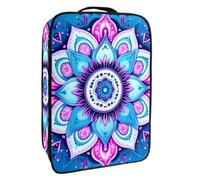 Borsa per scarpe da viaggio,custodia per scarpe portatile impermeabile,mandala paisley dell'onda del fiore blu