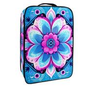 Borsa per scarpe da viaggio,custodia per scarpe portatile impermeabile,mandala paisley dell'onda del fiore blu