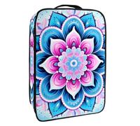 Borsa per scarpe da viaggio,custodia per scarpe portatile impermeabile,mandala paisley dell'onda del fiore blu
