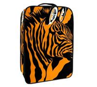 Borsa per scarpe da viaggio,custodia per scarpe portatile impermeabile,Modello astratto di struttura animale della zebra