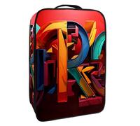 Borsa per scarpe da viaggio,custodia per scarpe portatile impermeabile,Modello di arte astratta lettera colorata