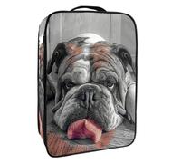 Borsa per scarpe da viaggio,custodia per scarpe portatile impermeabile,modello di bulldog carino cane