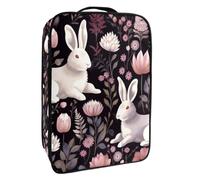 Borsa per scarpe da viaggio,custodia per scarpe portatile impermeabile,Modello di fiore animale simpatico coniglio