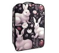 Borsa per scarpe da viaggio,custodia per scarpe portatile impermeabile,Modello di fiore animale simpatico coniglio