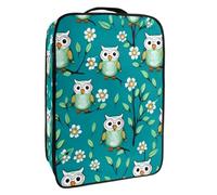 Borsa per scarpe da viaggio,custodia per scarpe portatile impermeabile,Modello di fiore di gufo autunnale