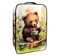 Borsa per scarpe da viaggio,custodia per scarpe portatile impermeabile,Modello di orso simpatico cartone animato