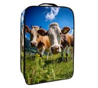 Borsa per scarpe da viaggio,custodia per scarpe portatile impermeabile,mucca di montagna del cielo blu
