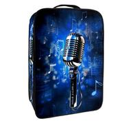 Borsa per scarpe da viaggio,custodia per scarpe portatile impermeabile,Nota musicale modello Galaxy blu