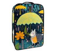 Borsa per scarpe da viaggio,custodia per scarpe portatile impermeabile,ombrello cartone animato foresta animale piove