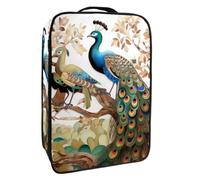Borsa per scarpe da viaggio,custodia per scarpe portatile impermeabile,pavone delle coppie dell'albero della foresta