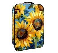 Borsa per scarpe da viaggio,custodia per scarpe portatile impermeabile,pianta dell'acquerello girasoli floreali