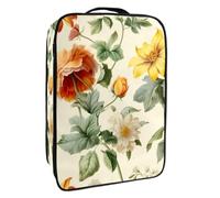 Borsa per scarpe da viaggio,custodia per scarpe portatile impermeabile,Pianta floreale variopinta del girasole