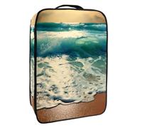 Borsa per scarpe da viaggio,custodia per scarpe portatile impermeabile,spiaggia onda e mare di sabbia