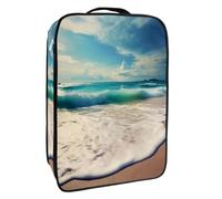 Borsa per scarpe da viaggio,custodia per scarpe portatile impermeabile,spiaggia onda e mare di sabbia