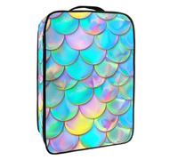 Borsa per scarpe da viaggio,custodia per scarpe portatile impermeabile,Squama di pesce sirena color caramella