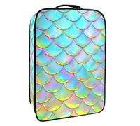 Borsa per scarpe da viaggio,custodia per scarpe portatile impermeabile,Squama di pesce sirena color caramella