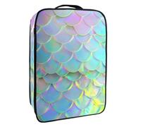 Borsa per scarpe da viaggio,custodia per scarpe portatile impermeabile,Squama di pesce sirena color caramella