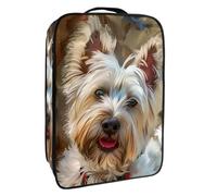 Borsa per scarpe da viaggio,custodia per scarpe portatile impermeabile,stile di arte della pittura del cane